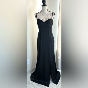 Azazie# NWT#Barbie Strapless Black Dress